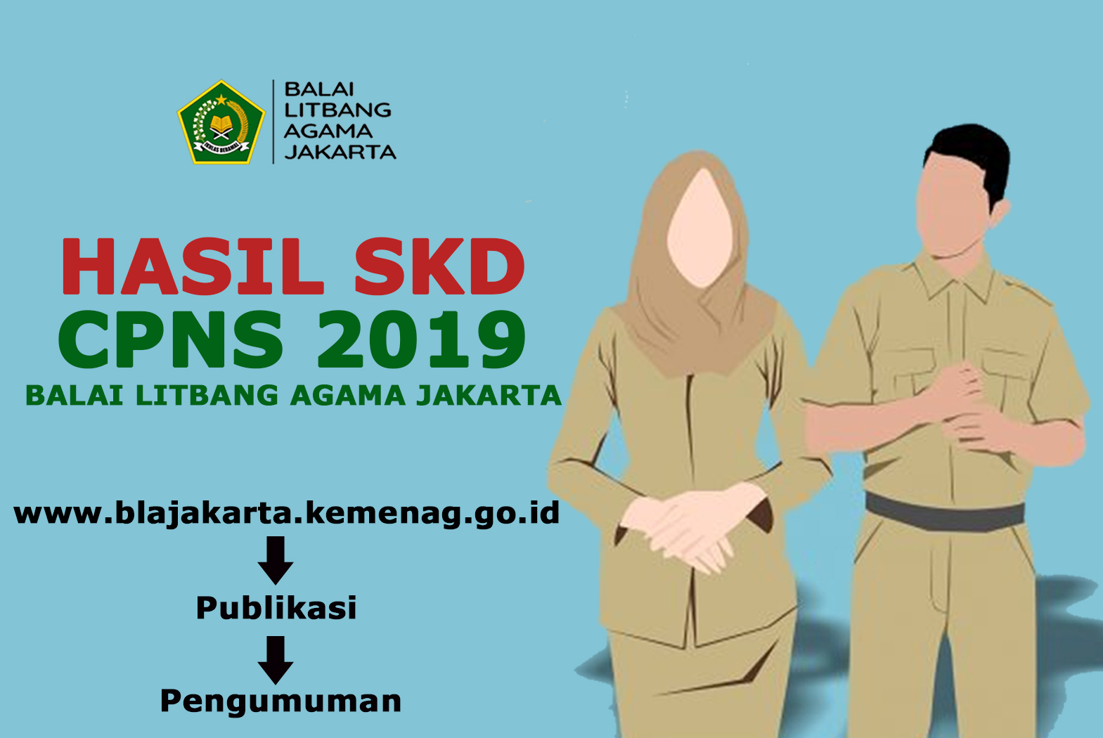 Hasil Seleksi Kompetensi Dasar (SKD) CPNS Balai Litbang Agama Jakarta - Kementerian Agama Republik Indonesia Formasi Tahun 2019